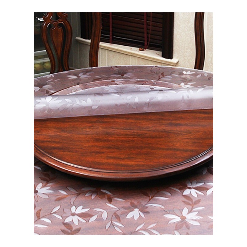 圆桌桌布PVC防水圆形餐桌布防烫软玻璃圆桌垫透明磨砂塑料台布