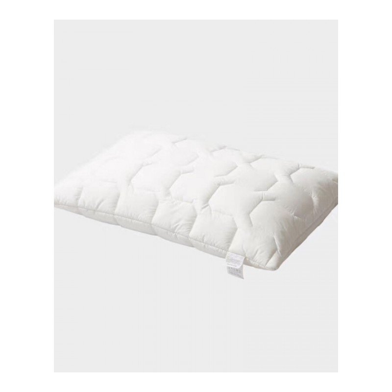 睡眠 新疆纯棉超低记忆棉枕芯低软护颈枕头单人矮枕头单只装 白色