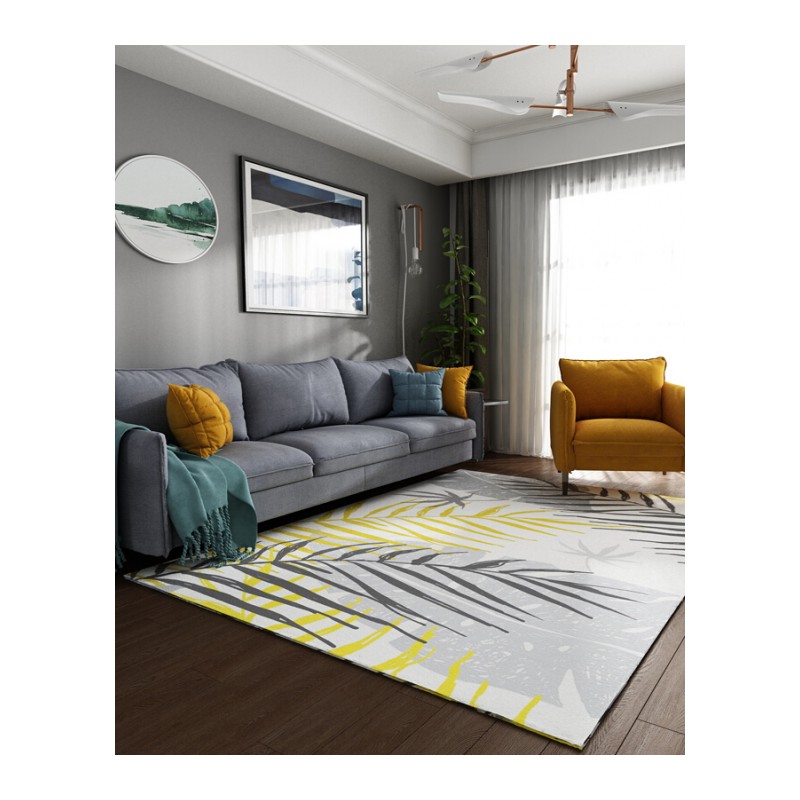 北欧简约现代几何地毯客厅茶几沙地毯卧室床边满铺抽象地毯