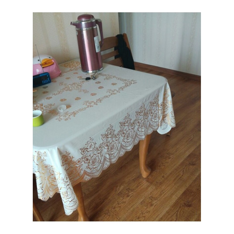 订做塑料防水防烫免洗防油纯白素色桌布小清新方桌台布正方形桌布