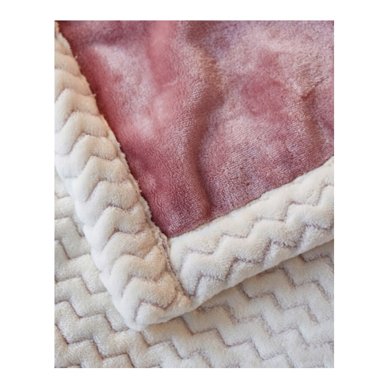 双层加厚法兰绒毛毯单人纯色盖毯冬季珊瑚绒婚庆双人毛毯双面毯子