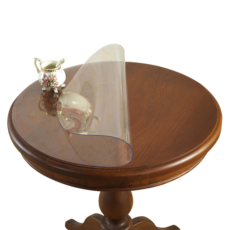 圆桌桌布透明桌垫塑料软玻璃台布pvc防水桌面保护膜可定制水晶垫