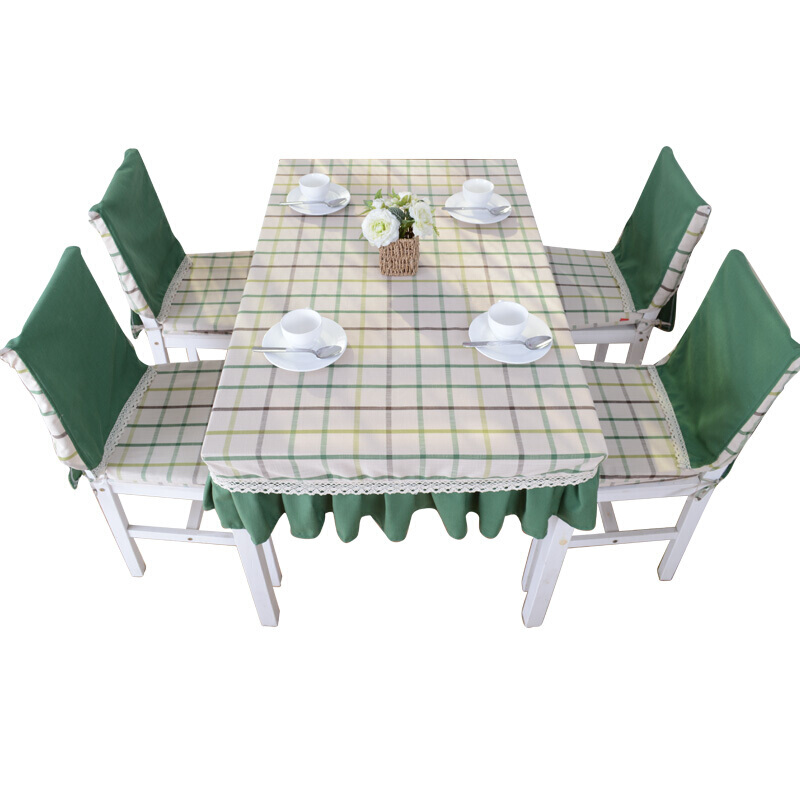 桌布布艺餐桌罩桌套椅套套装色织棉麻长方形圆桌茶几盖布定做