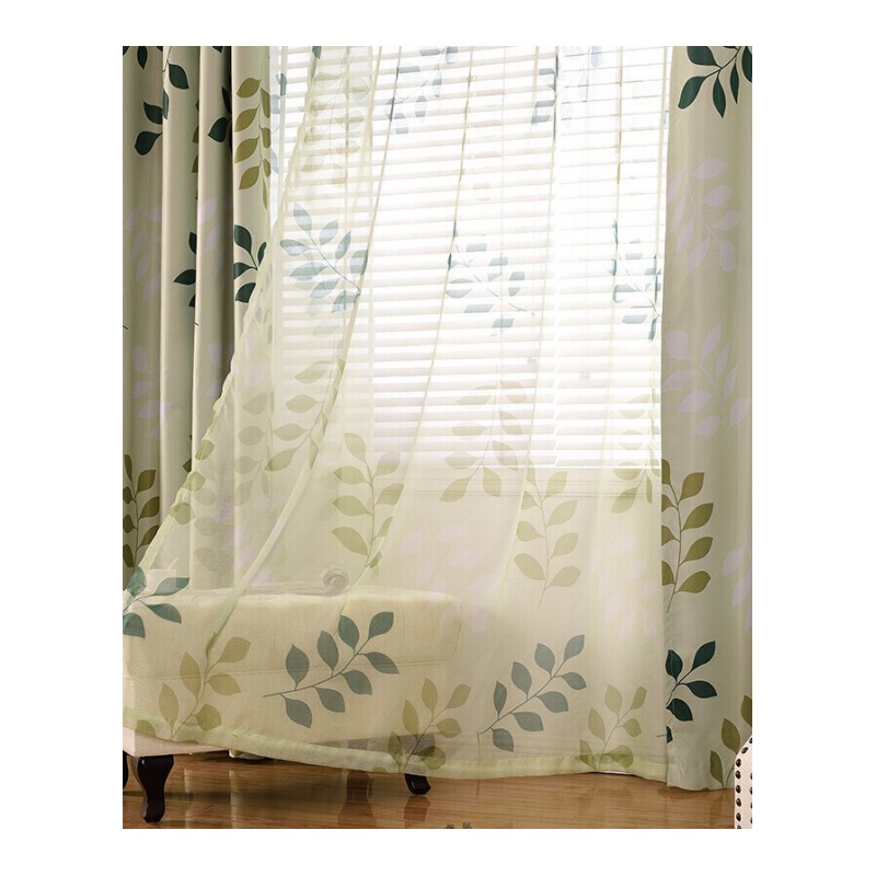 美式乡村纯色窗帘卧室客厅遮光成品落地窗遮光遮阳飘窗