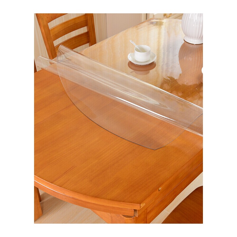 伸缩折叠桌椭圆形软玻璃桌布防水防烫防油免洗PVC茶几餐桌布家用