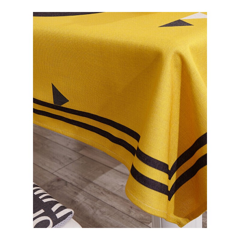 加厚桌布布艺棉麻圆桌桌布防烫茶几长方形桌布卡通餐厅台布可定制