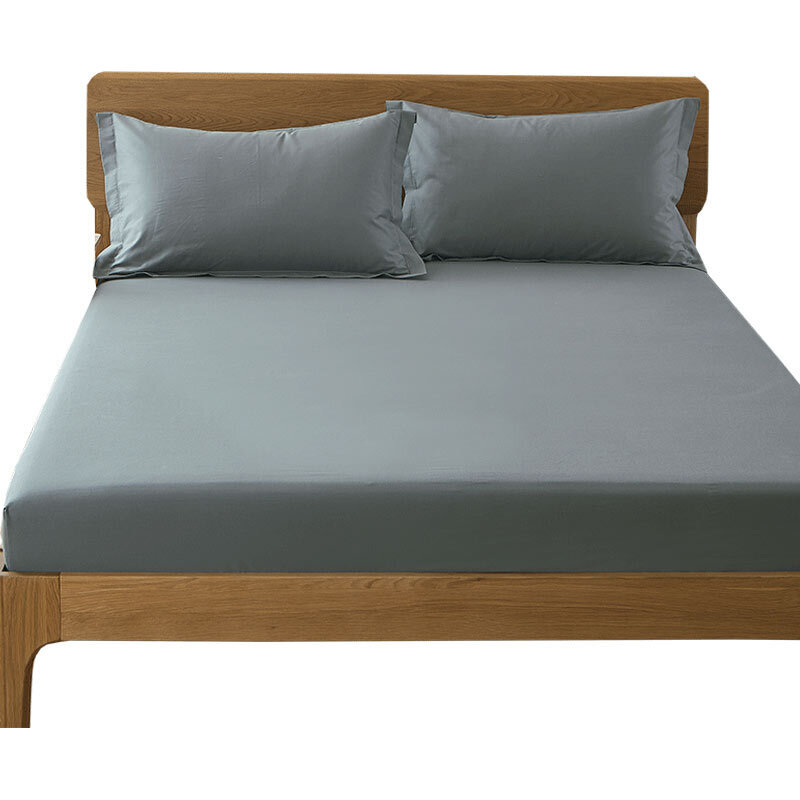 床笠单件纯棉床垫套纯色床罩套保护套防尘罩床单订做定制尺寸果绿180cmx200cm纯棉床笠