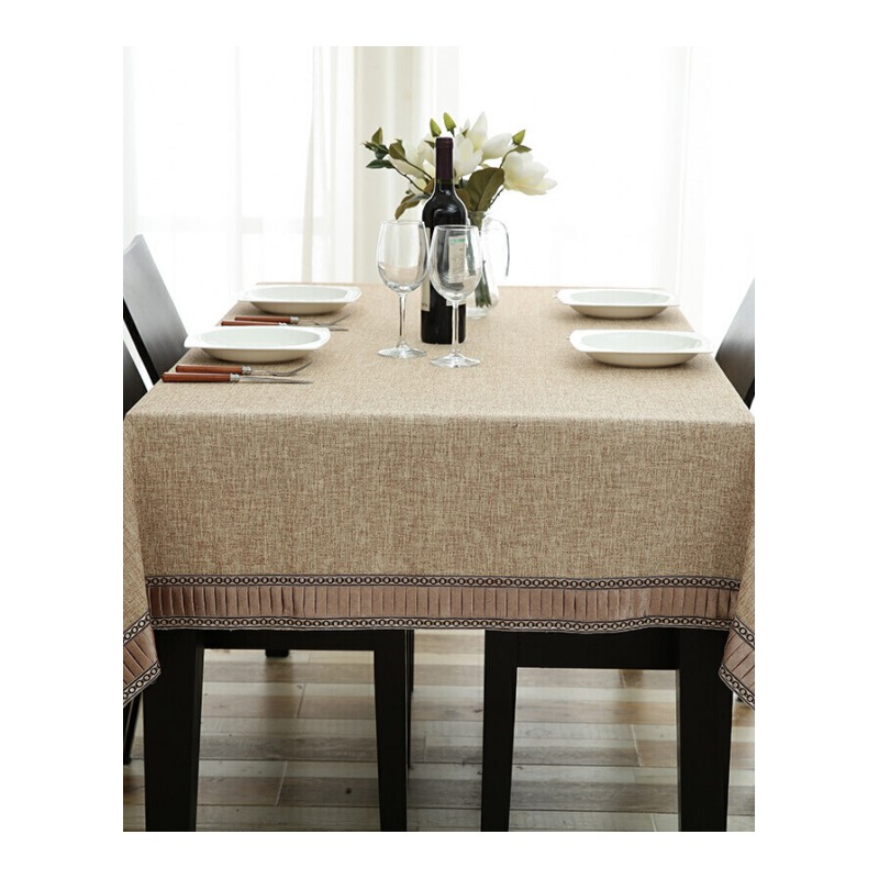欧式桌布布艺长方形家用小清新茶艺垫素色餐桌布茶几桌旗台布客厅