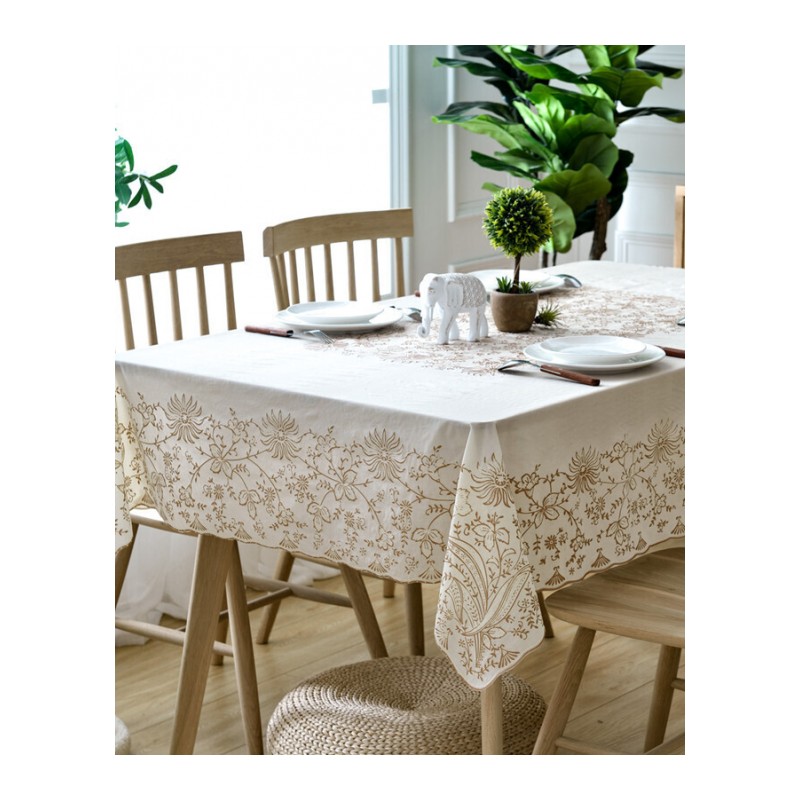 美式田园PVC塑料餐桌布防水免洗桌布茶几垫防烫软玻璃塑料桌垫