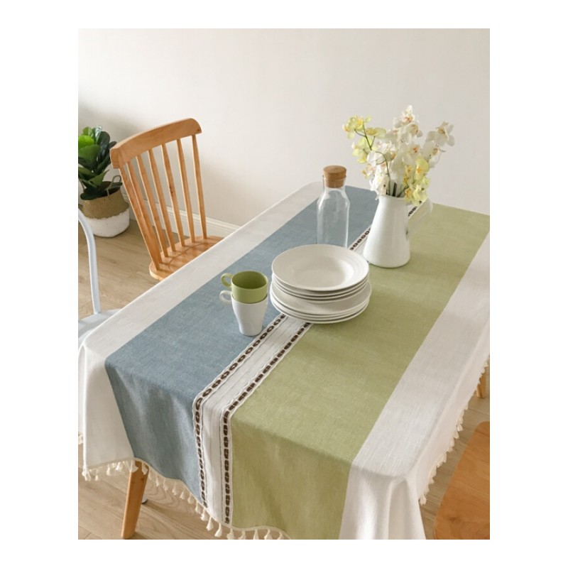 北欧日式加厚桌布布艺棉麻小清新正方形文艺餐桌布茶几桌布桌垫