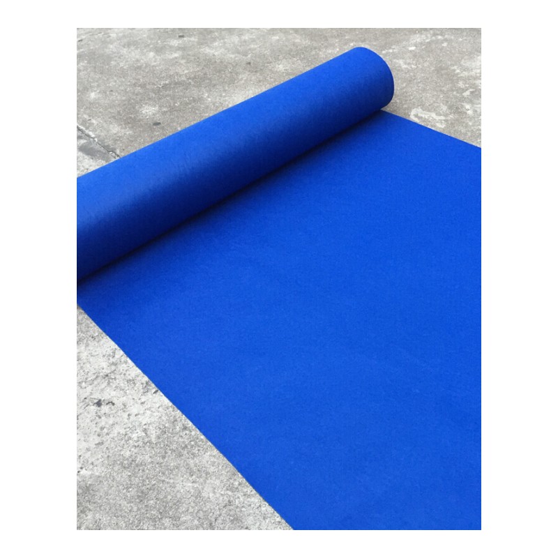 宝蓝色地毯一次性婚礼结婚地毯开业庆典蓝色地毯加厚蓝色拉绒地毯蓝色(加厚拉绒反复用款)[约5.5毫米]