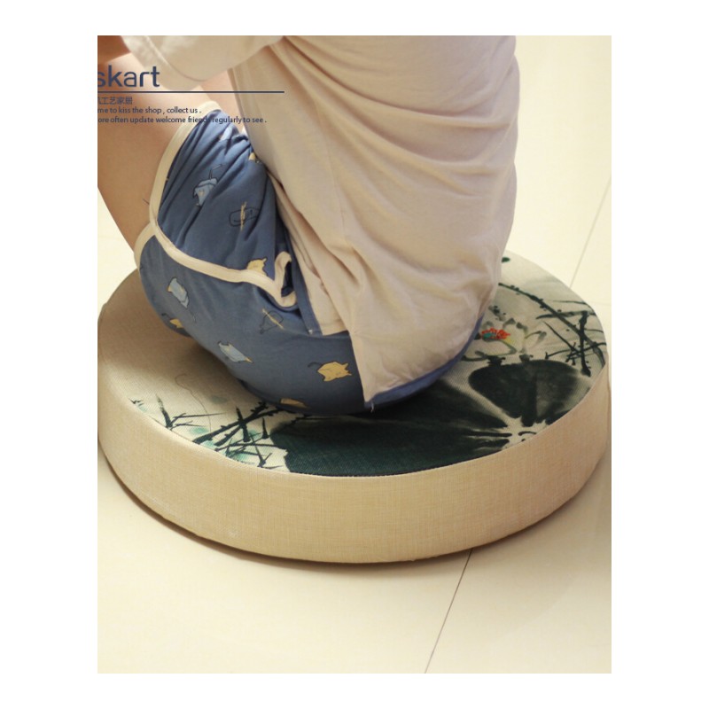 中式禅修垫加厚打坐垫子拜佛垫飘窗圆形可拆洗榻榻米坐垫地板