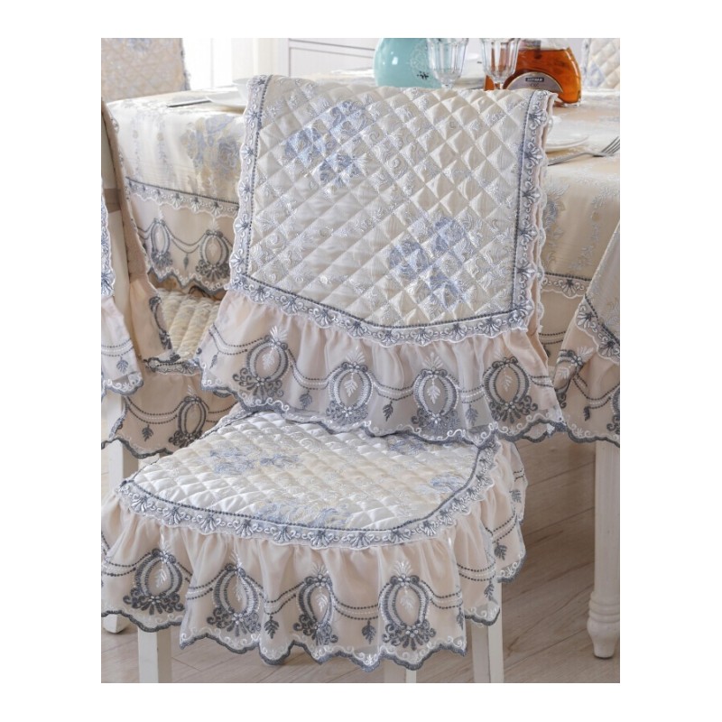 餐桌布椅垫椅套套装茶几餐椅套椅子套欧式布艺蕾丝长方形圆形桌布