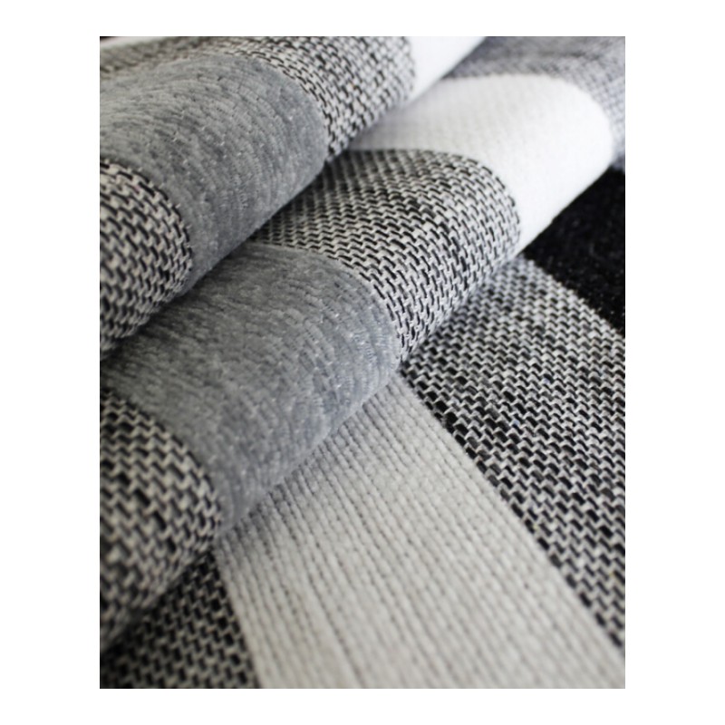 北欧洋气棉麻条纹布艺沙坐垫灰色耐脏简约现代沙巾套定做四季