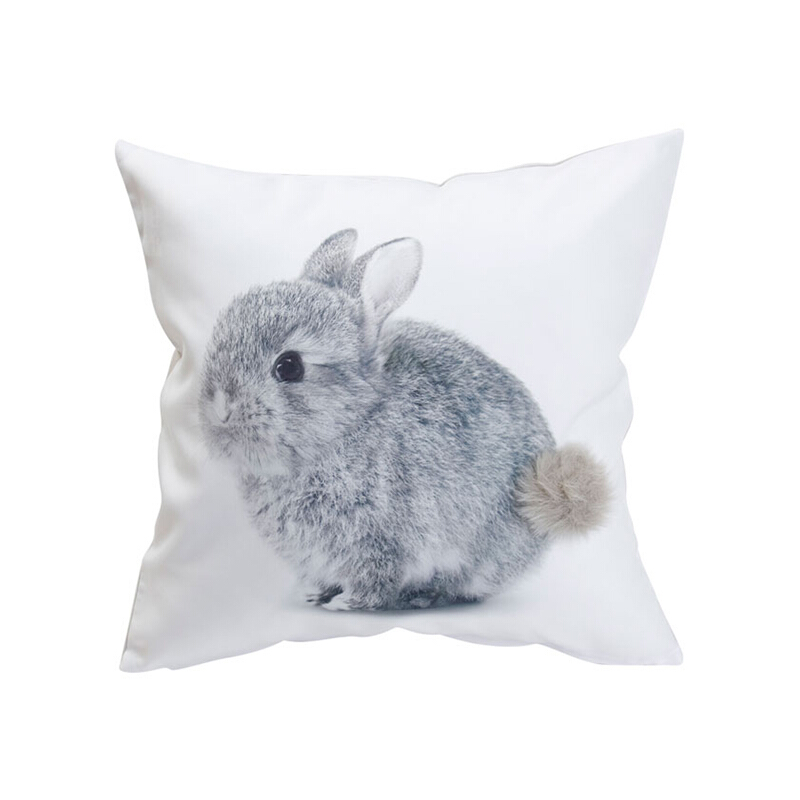 日本NITORI尼达利 兔兔抱枕靠垫套 客厅沙创意抱枕靠垫套不含芯 靠垫套不含芯 45x45cm