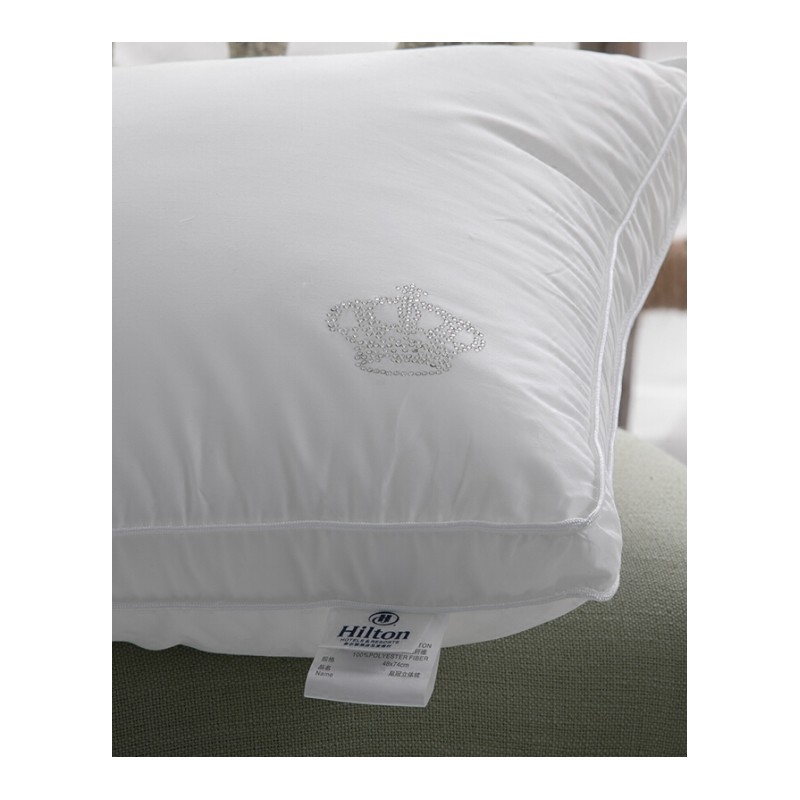 希尔顿五星级酒店枕头一对装单人全棉超软低中高枕芯