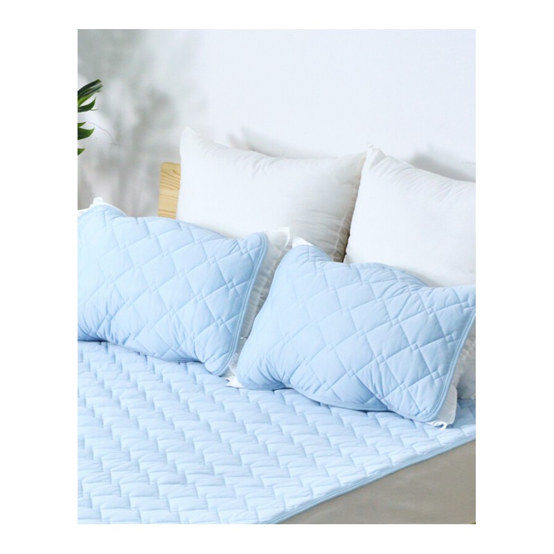 日本NITORI尼达利冷感双面枕垫枕头套夏季凉枕头巾情侣冰丝枕套灰色一对装
