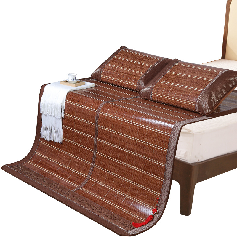 竹席凉席1.8m床1.5米可折叠双面夏季天1.2单双人床冰藤麻将席子