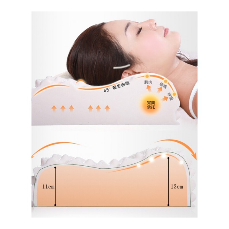 泰国天然乳胶枕头进口颈椎枕护颈枕男士枕大颗粒按摩枕芯