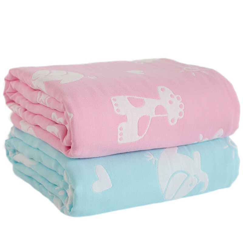 纯棉纱布被子儿童宝宝幼儿园午睡棉纱毛巾被夏季婴儿毯盖被盖毯