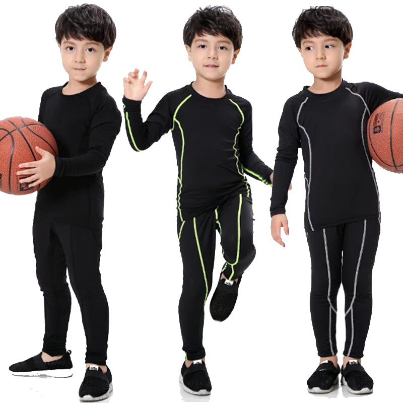 少儿篮球衣运动紧身衣套装儿童篮球服套装打底衫运动内衬男速干