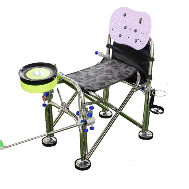 钓椅折叠不锈钢便携式2018新款钓鱼椅多功能可升降台钓座椅