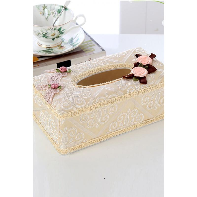 适用于蕾丝纸巾盒创意家居车用抽纸盒纸巾收纳盒简约可爱小碎花抽纸盒