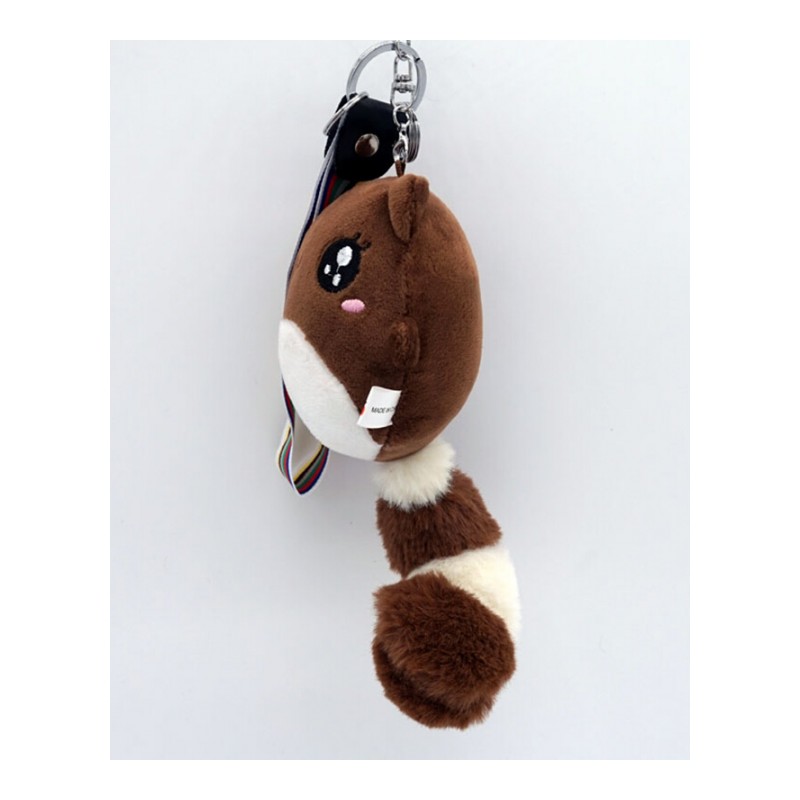 适用于韩国创意奇尾熊毛绒挂件背包挂饰毛绒玩具汽车钥匙扣长尾巴小熊公仔女