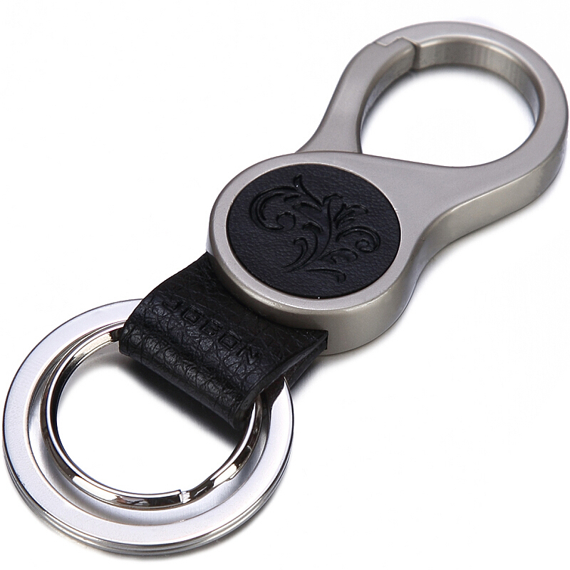 适用于钥匙扣圈汽车钥匙扣链纤维革子母双匙圈腰挂式ZB-062