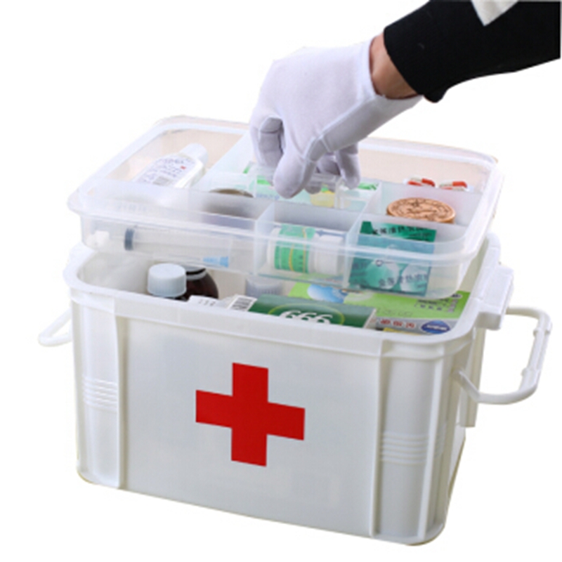 药箱 便携户外药盒子 多功能家用塑料药箱密封急救箱家庭医药盒子