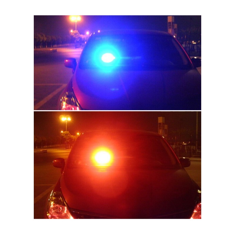 汽车LED警示灯12V汽车装饰灯吸盘爆闪铲子灯开道灯超亮前挡警灯玻璃吸盘红蓝光爆闪灯