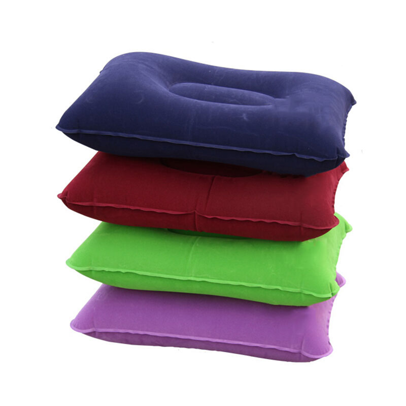 充气型枕旅行枕头户外保健头枕飞机脖子护颈枕便携颈椎午睡 藏青色 紫罗兰