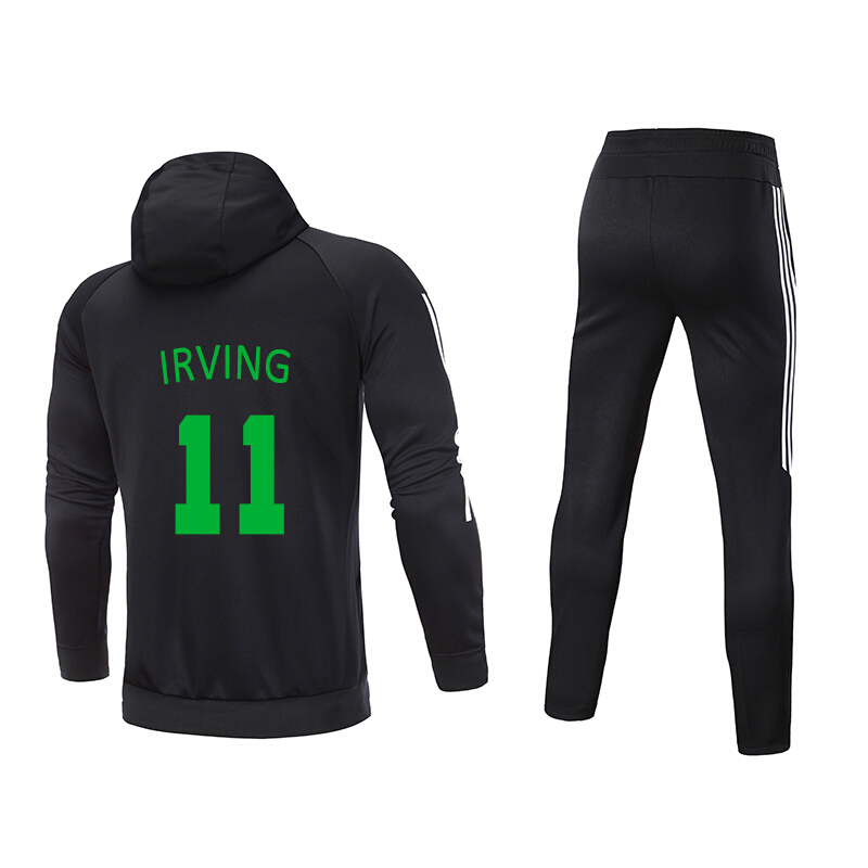 2018新款秋冬款篮球出场服套装勇士骑士篮球服套装男运动外套运动长裤两件套