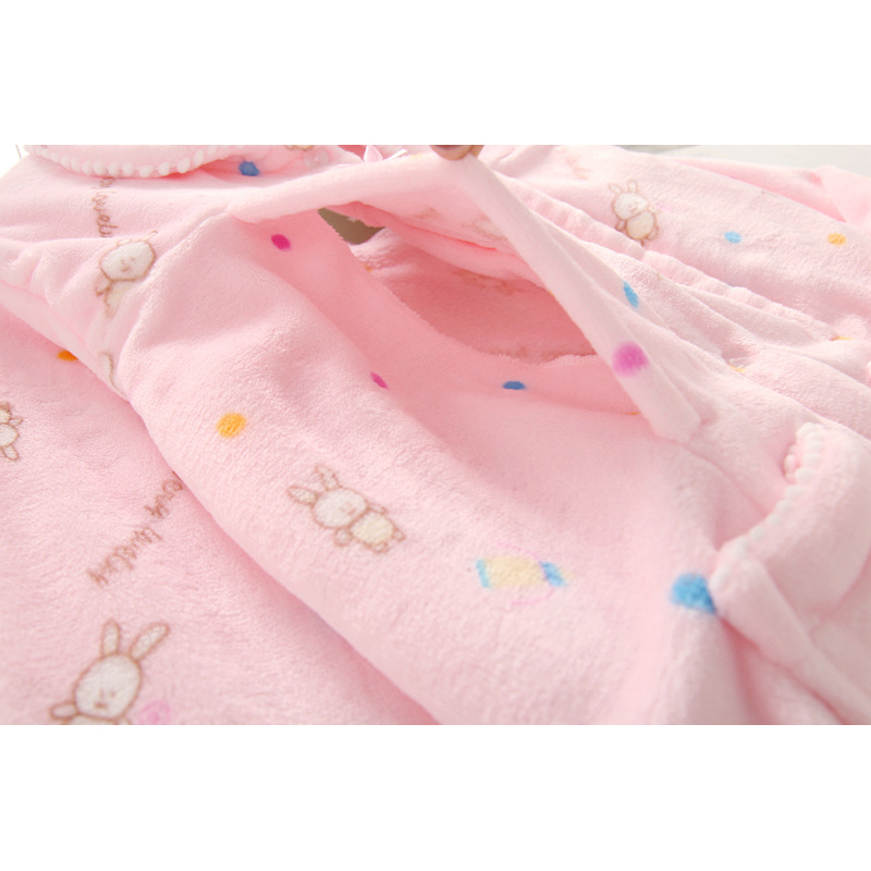 秋冬韩版兔子月子服产后加厚法兰绒哺乳衣喂奶家居服睡衣两件套装