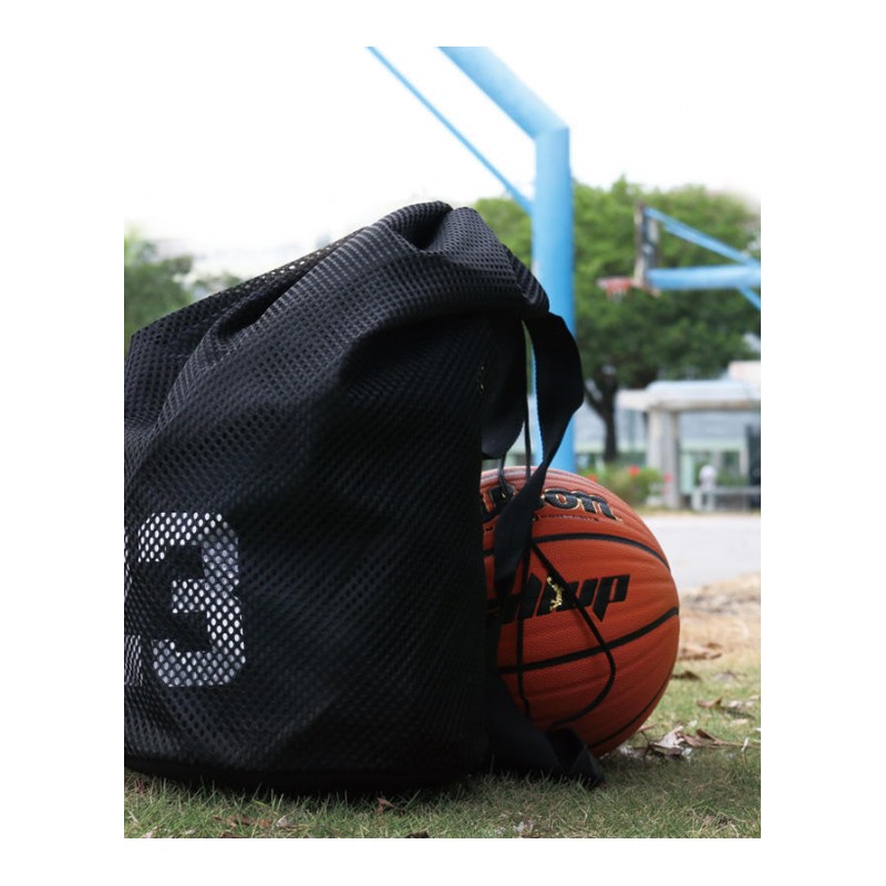 篮球袋子健身篮球背包包装袋子运动网兜排球足球双肩包训练旅行包双肩包自行车网袋