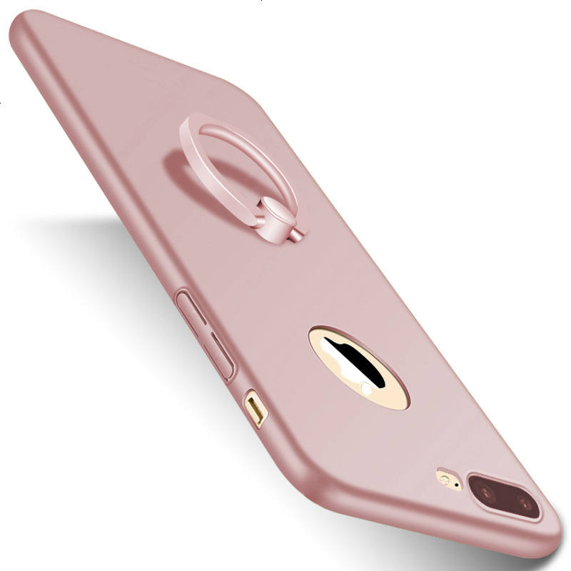 适用iphone6s指环壳支架壳7plus手机壳全包磨砂黑6手指拉环壳
