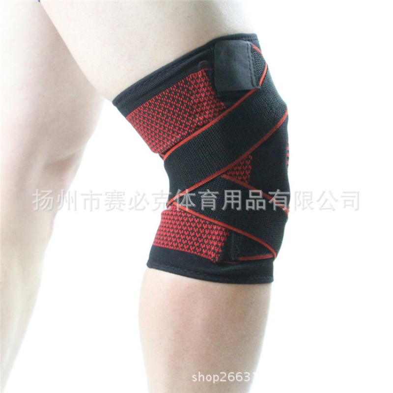 运动护膝篮球绑带硅胶 跑步登山骑行羽毛球护具防滑护膝体育用品