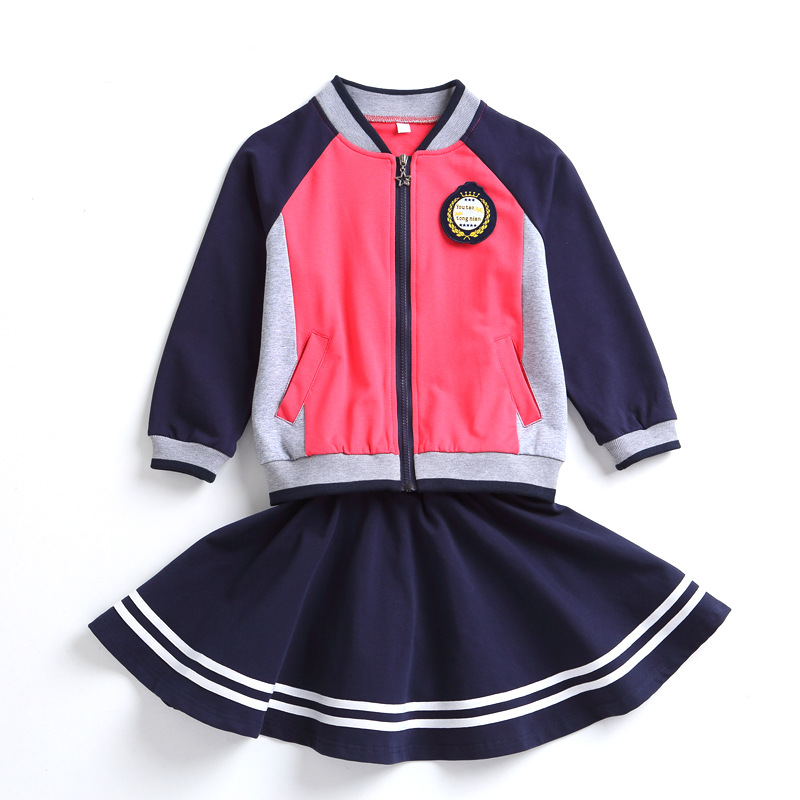 2018新款棒球服两件套春秋幼儿园园服中小学生校服运动套装老师装