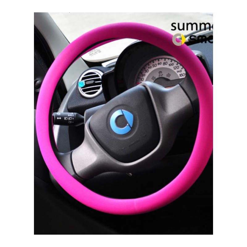 09-18款Smart汽车内饰用品 环保硅胶方向盘套 可爱9款颜色可选