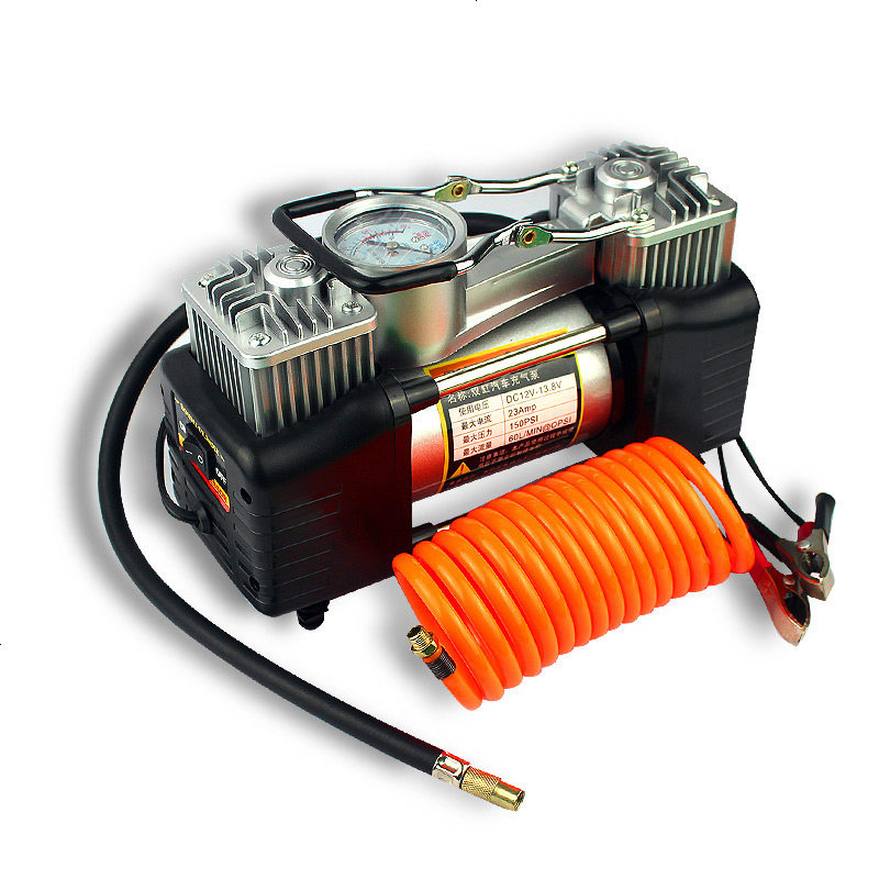 汽车充气泵德国双缸便携式电动胎压表12V高压车载轮胎充气泵