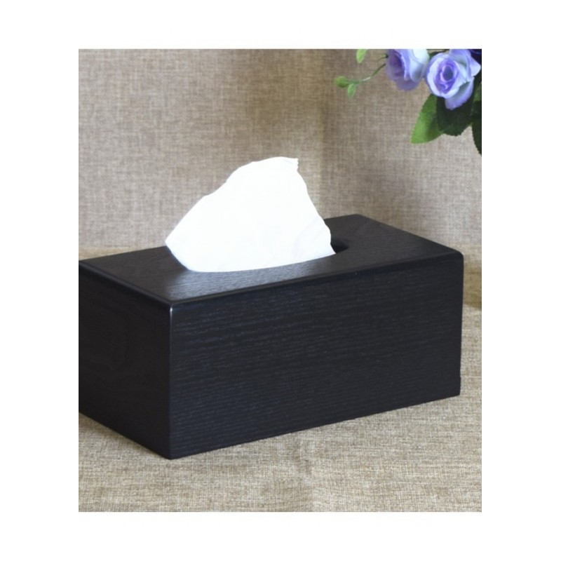 时尚黑色实木纸巾盒纸巾筒 复古餐纸盒餐纸筒 抽纸盒 车用纸抽盒