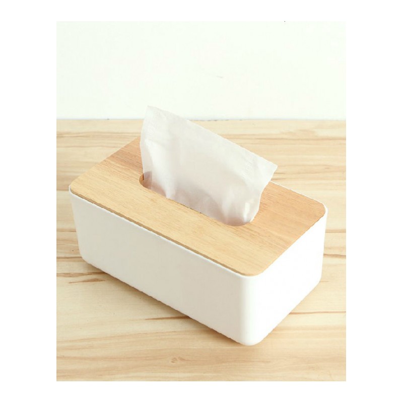 欧式简约竹木质纸巾盒创意客厅纸巾盒车用抽纸盒桌面小收纳盒