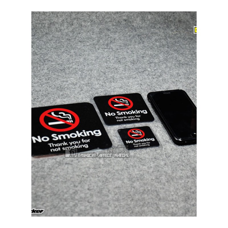 禁止吸烟警示反光车贴汽车外饰装饰防水车内禁烟标识趣味贴纸贴花
