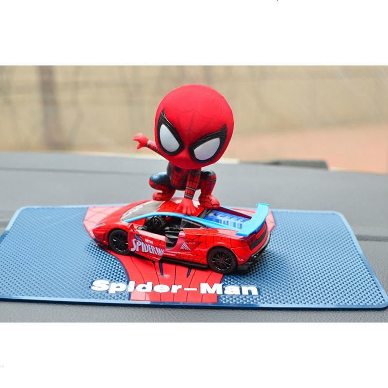 新款创意卡通摇头蜘蛛侠汽车车载车内饰品仪表台摆件模型玩偶包邮