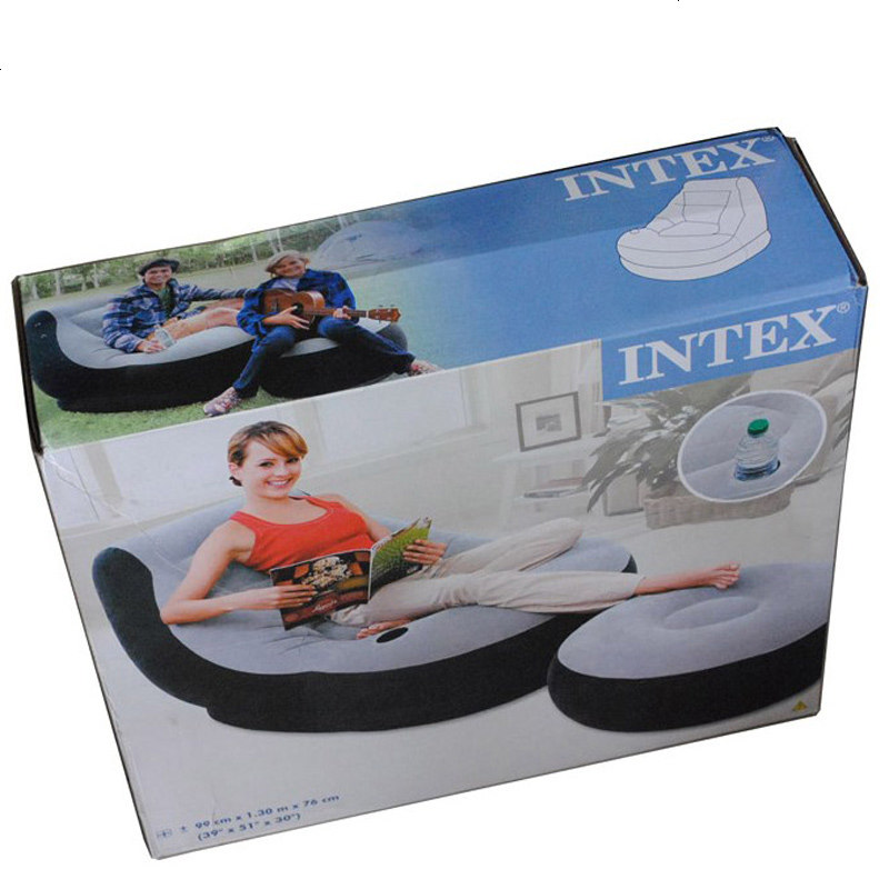 Intex充气沙床单人创意懒人沙座椅可爱躺椅躺椅加厚气垫椅子
