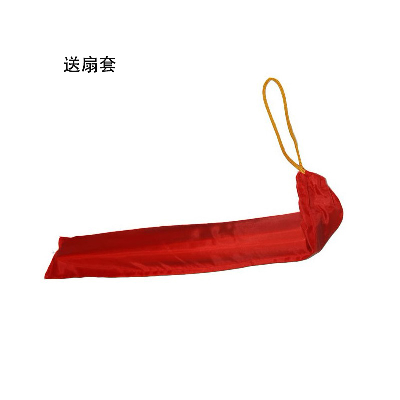太极扇功夫扇中国武术扇响扇塑料儿童扇广场舞团体表演舞蹈扇红色