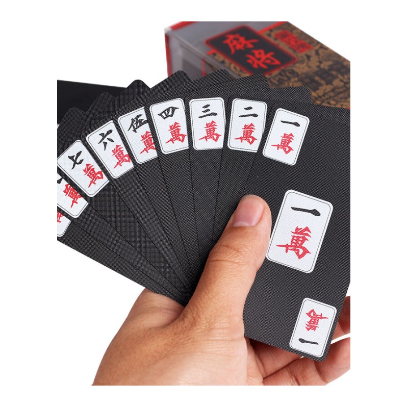 户外PVC麻将扑克牌塑料迷你旅行便携纸质麻将纸牌送2个色子聚会游戏