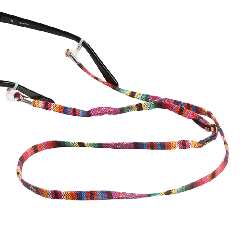 眼镜固定带复古眼镜绳子防滑防彩色挂绳运动固定绑带装饰编织布链绳
