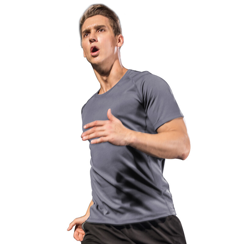 速干运动T恤男夏季篮球宽松薄款吸汗跑步健身服训练圆领短袖体恤
