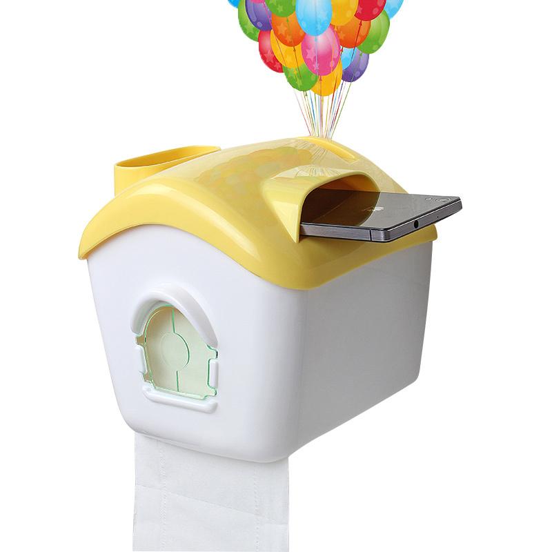 卫生间纸巾盒吸盘式厕所手纸盒创意卫生纸厕纸架防水卷纸筒免打孔